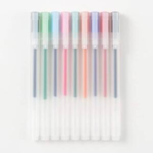 MUJI Gel Ink Ballpoint Pens 0.38mm 9-colors Pack