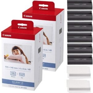 Canon KP-108IN Color Ink and Paper Set - Total of 216 Sheets