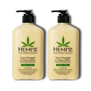 Hempz Pineapple & Honey Melon Lotion 17 oz, 2 Pack