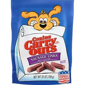 Canine Carry Outs Sausage Links, Beef Flavor Dog Snacks