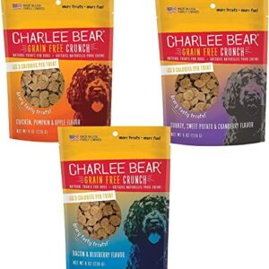 Charlee Bear Grain Free Crunch Dog Treats Variety Pack,