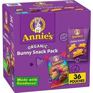 Annie's Organic, Snack Variety Pack, Cheddar Bunnies and Bunny Grahams