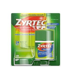 Zyrtec 24 Hour Allergy Relief Tablets, 10 mg Cetirizine