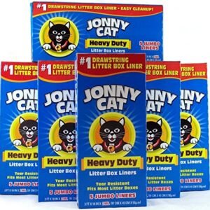 JONNY CAT Cat Litter Box Liners 5 / Box (Pack of 6)