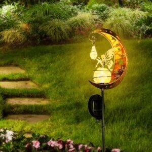 Led Solar Lamp Wrought Iron Hollow Elf