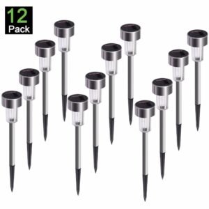 12Pack Solar Garden Light Outdoor Solar Powered