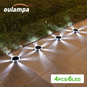 6LED Outdoor Solar Ground Light for Path Lawn